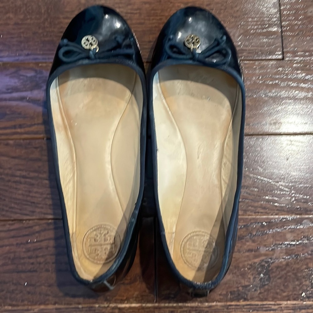 Tory Burch Black Patent Charm Ballet Flat